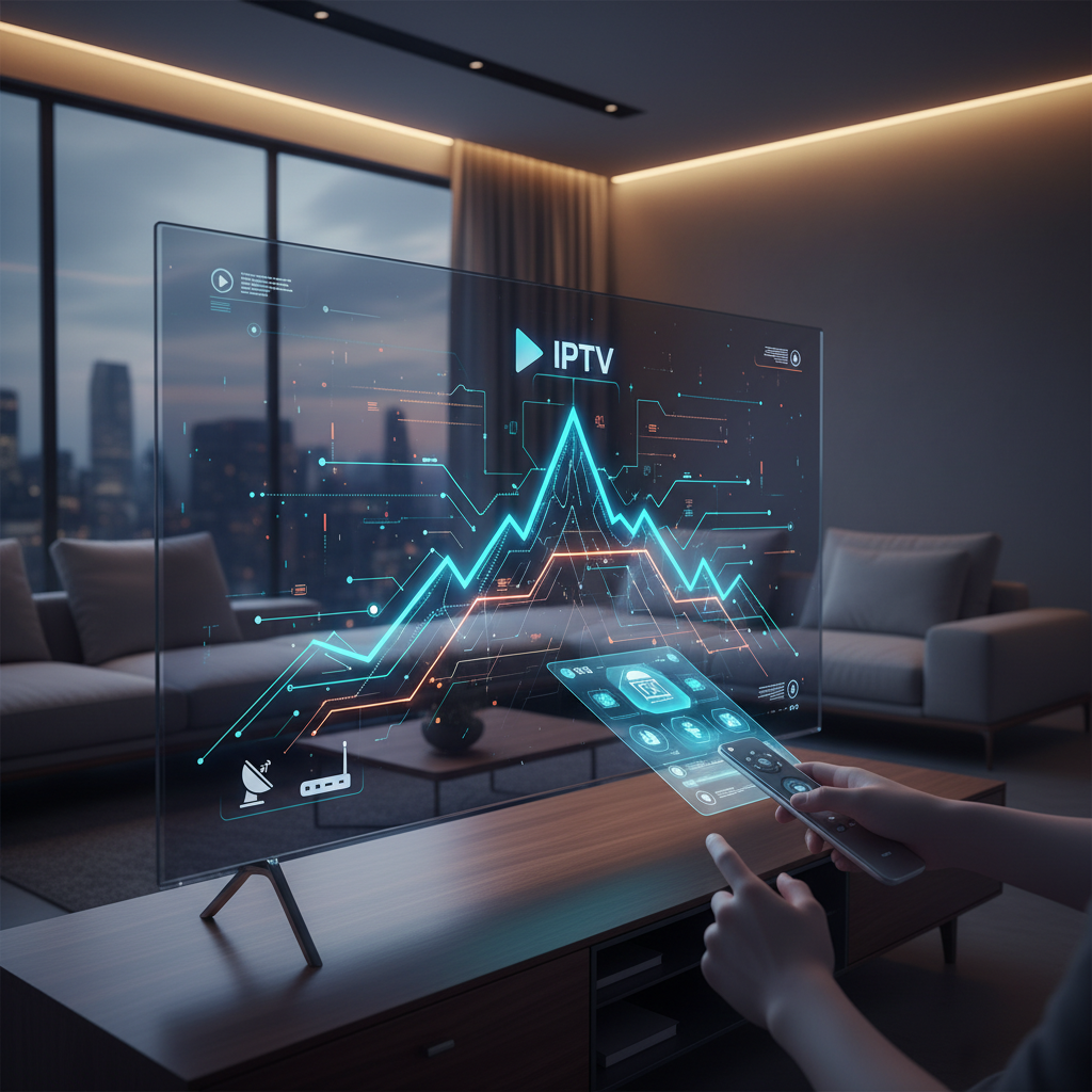 Smart TV met IPTV app interface