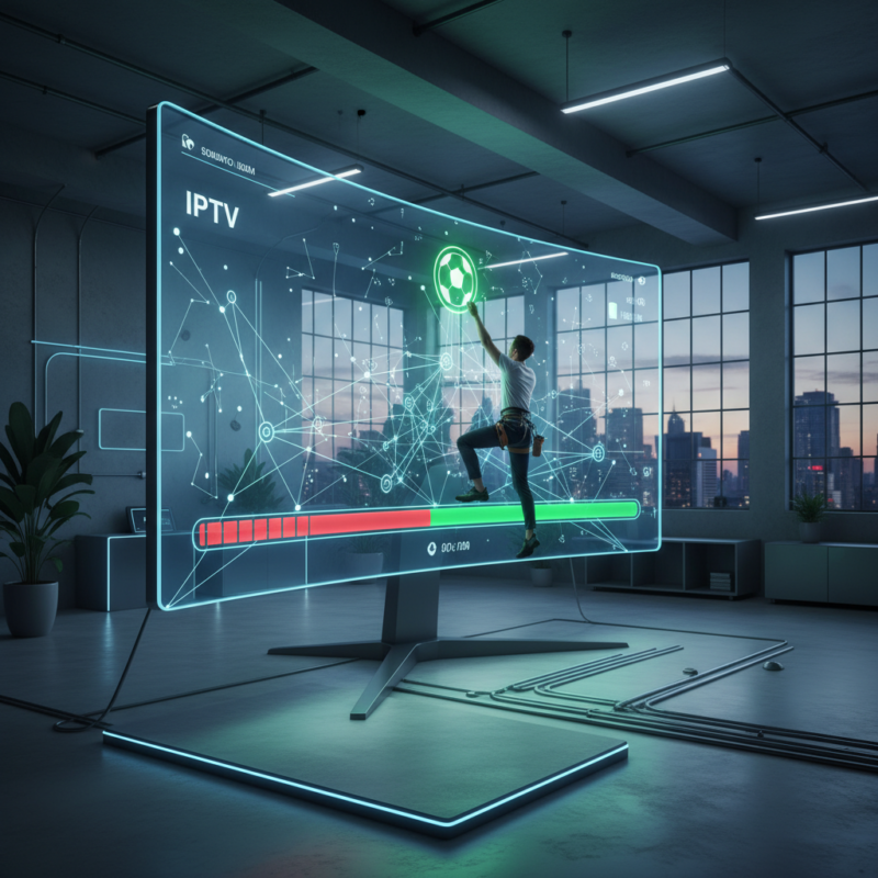 Man gefrustreerd door buffering tijdens voetbalwedstrijd op IPTV